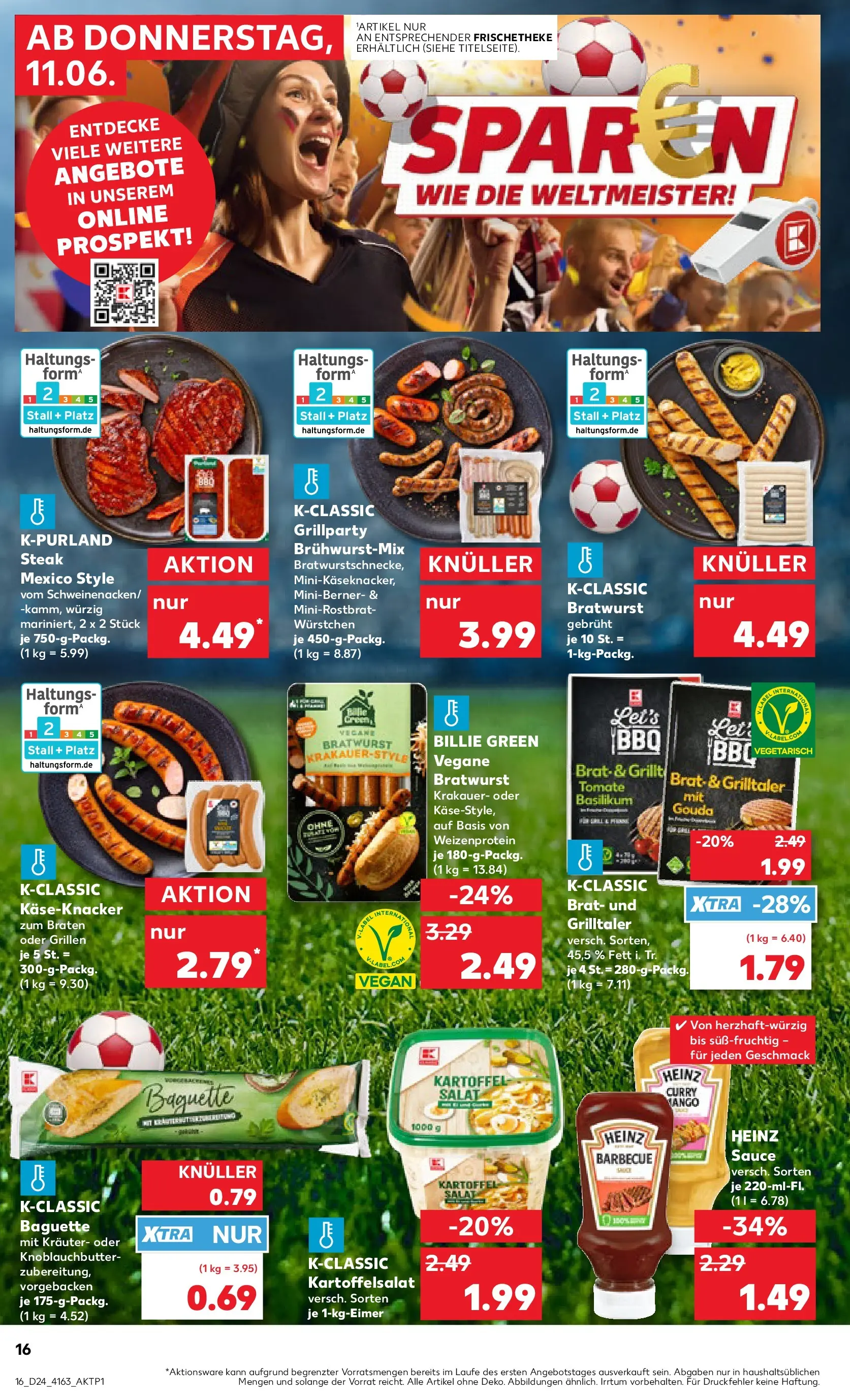 Prospekt Kaufland ab 08.06.2026 » Angebote Online zum Blättern | Seite: 25 | Produkte: Bratwurst, Baguette, Steak, Salat