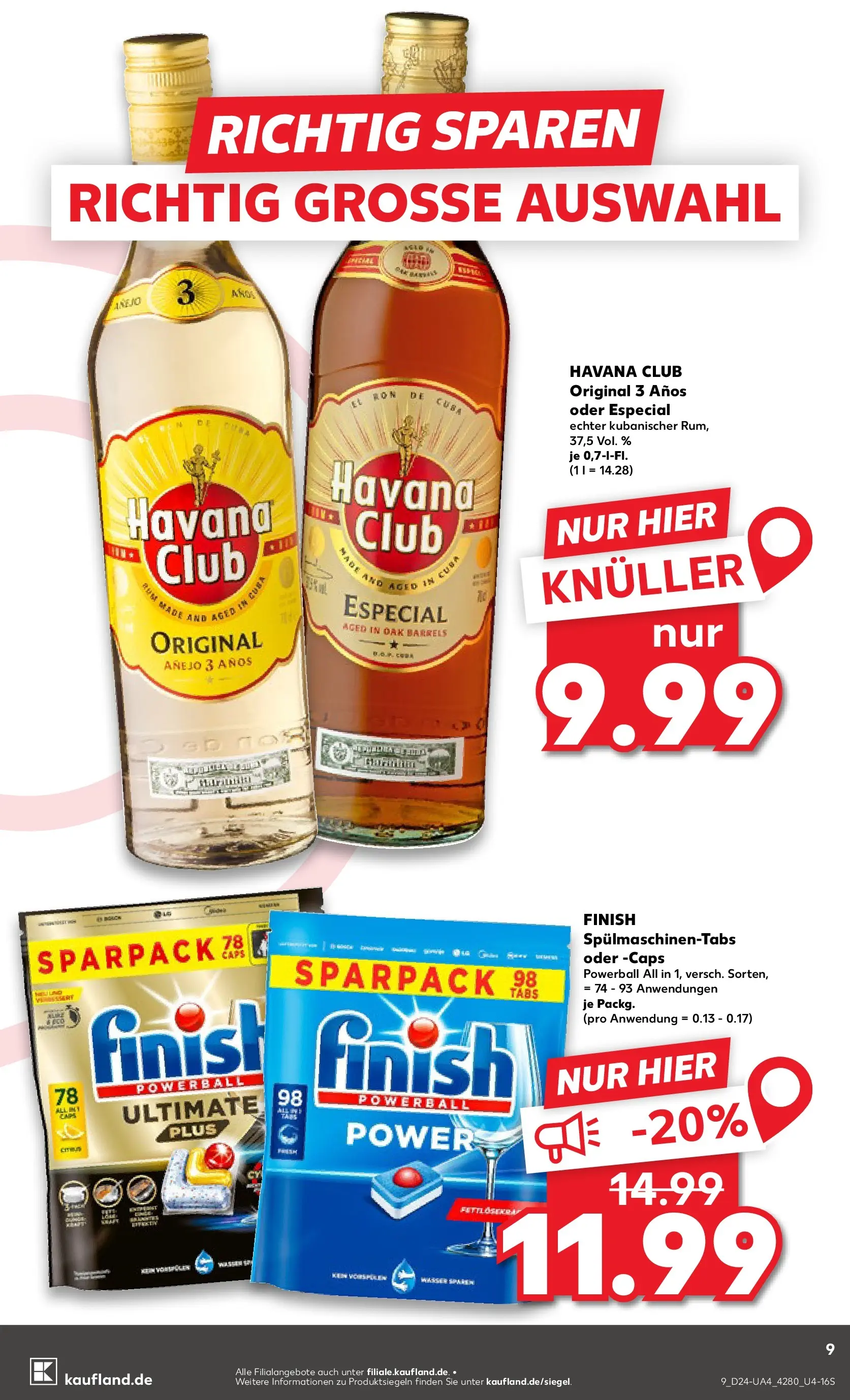 Prospekt Kaufland ab 11.06.2026 ยป Angebote und Werbung Online | Seite: 9 | Produkte: Havana club, Rum, Finish, Spรผlmaschinentabs Prospekt Kaufland ab 11.06.2026 ยป Angebote Online zum Blรคttern | Seite: 9 | Produkte: Havana club, Rum, Finish, Spรผlmaschinentabs