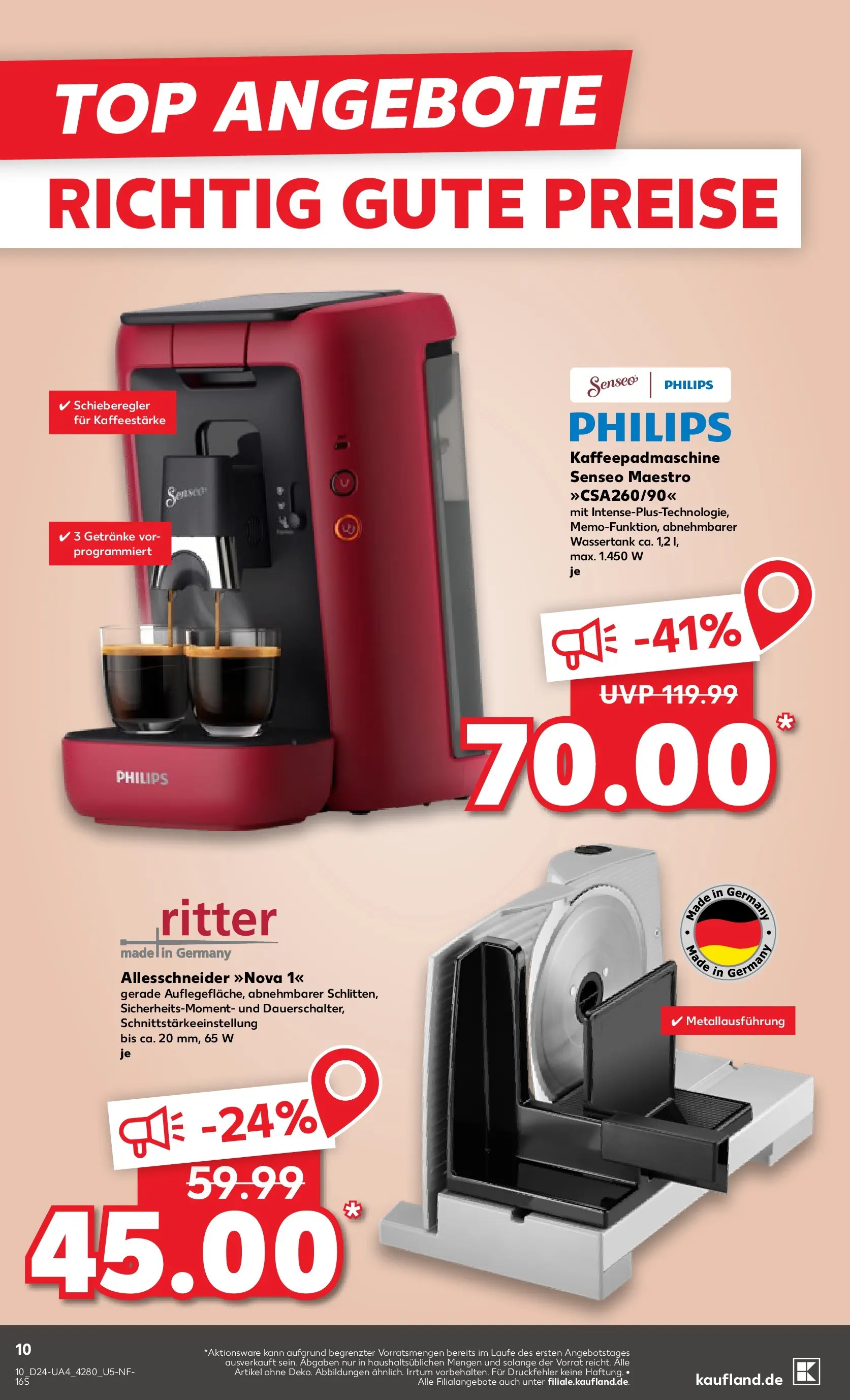 Prospekt Kaufland ab 11.06.2026 ยป Angebote und Werbung Online | Seite: 10 | Produkte: Top, Philips, Senseo Prospekt Kaufland ab 11.06.2026 ยป Angebote Online zum Blรคttern | Seite: 10 | Produkte: Top, Philips, Senseo