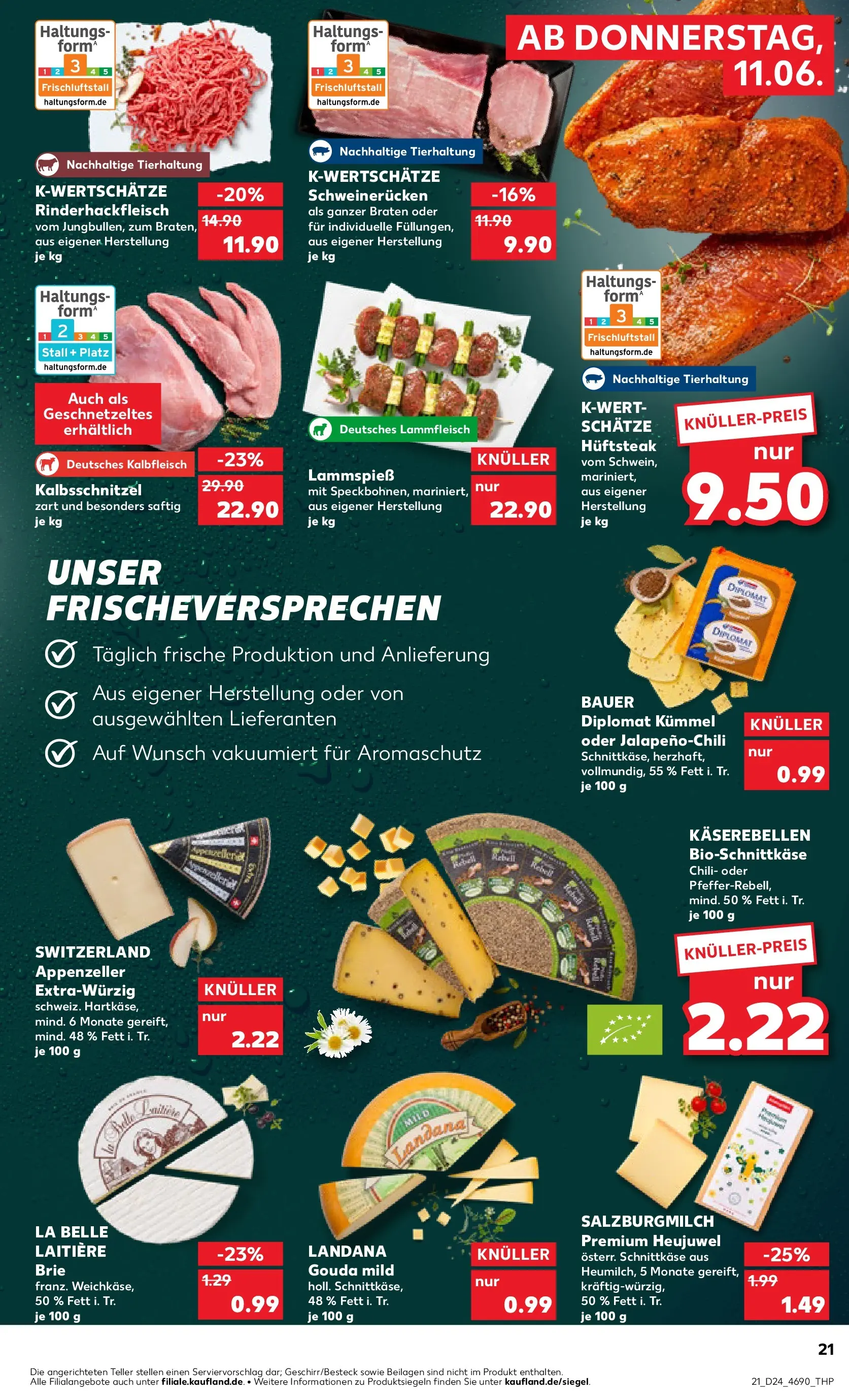 Prospekt Kaufland ab 11.06.2026 » Angebote Online zum Blättern | Seite: 21 | Produkte: Gouda, Chili, Schweinerucken, Steak