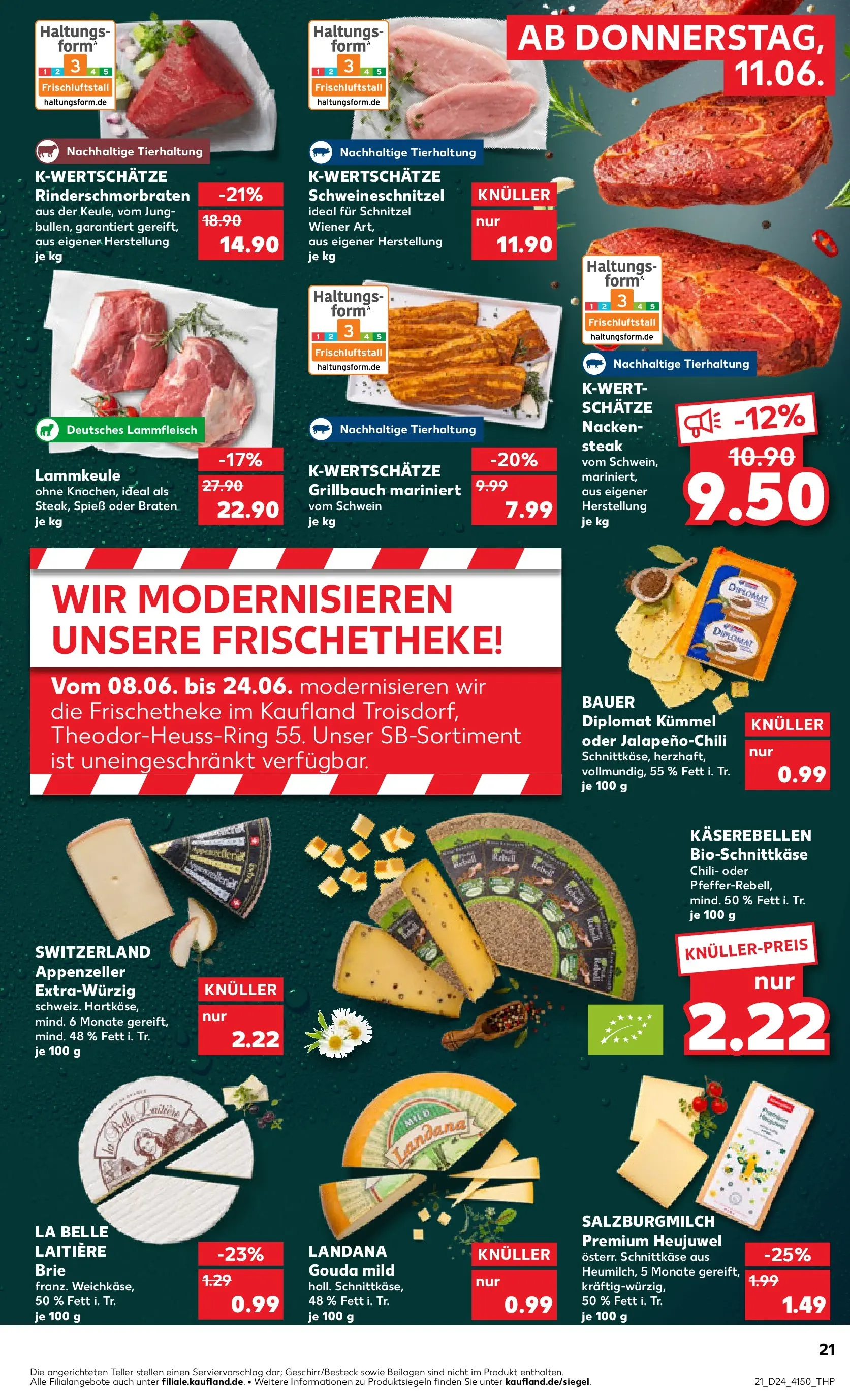 Prospekt Kaufland ab 11.06.2026 » Angebote Online zum Blättern | Seite: 21 | Produkte: Lammkeule, Gouda, Schnitzel, Chili