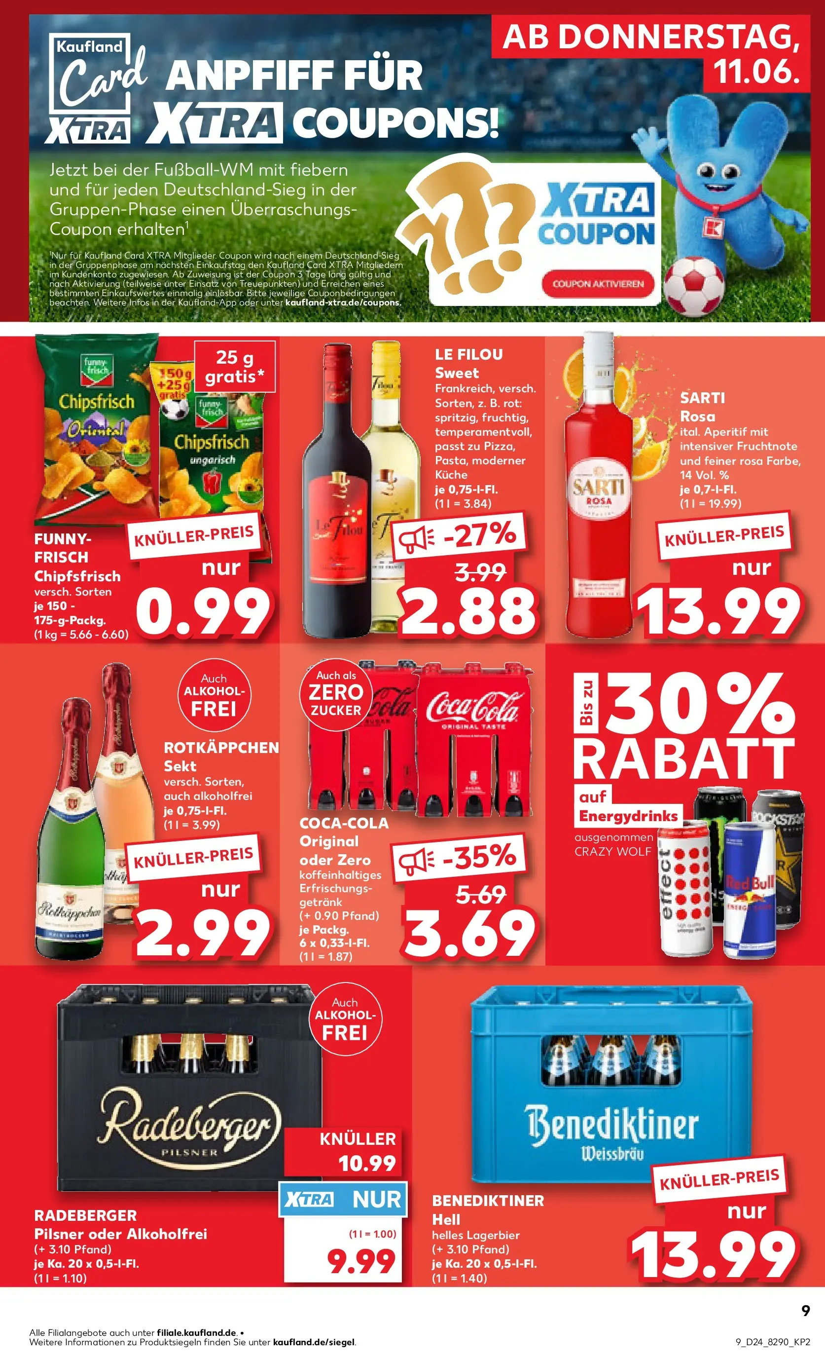 Prospekt Kaufland ab 08.06.2026 » Angebote Online zum Blättern | Seite: 18 | Produkte: Coca cola, Küche, Benediktiner hell, Zucker