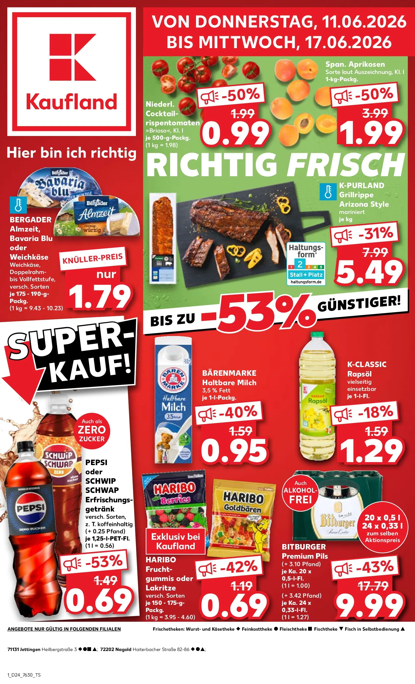 Prospekt Kaufland ab 08.06.2026 » Angebote Online zum Blättern | Seite: 10 | Produkte: Rapsöl, Haltbare milch, Zucker, Pepsi