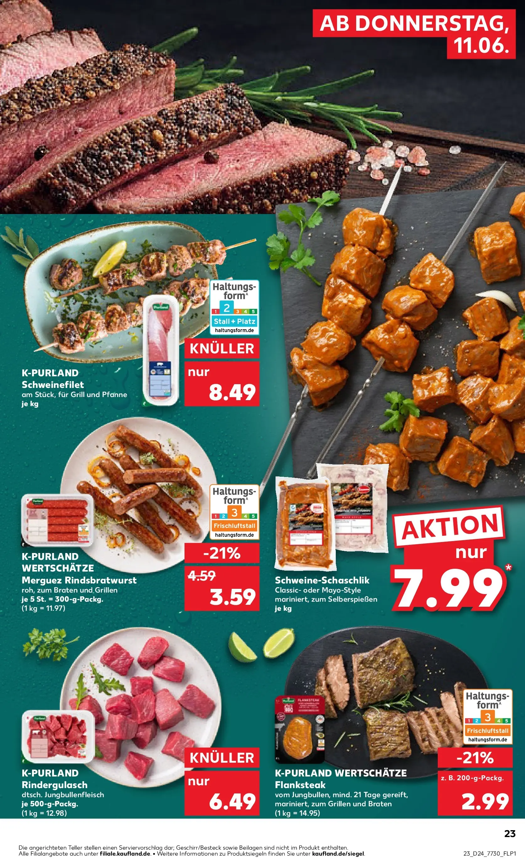 Prospekt Kaufland ab 08.06.2026 » Angebote Online zum Blättern | Seite: 32 | Produkte: Grill, Rindergulasch, Schweinefilet, Steak