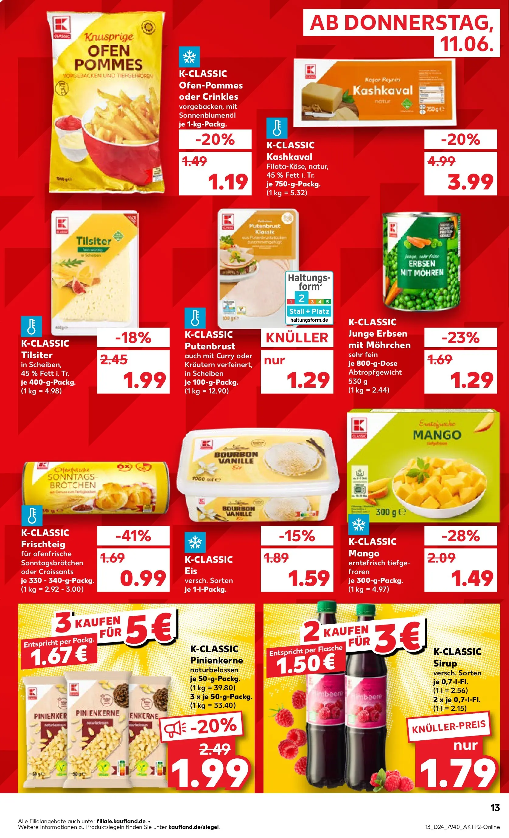 Prospekt Kaufland ab 08.06.2026 » Angebote Online zum Blättern | Seite: 22 | Produkte: Pommes, Ofenfrische, Bourbon, Eis
