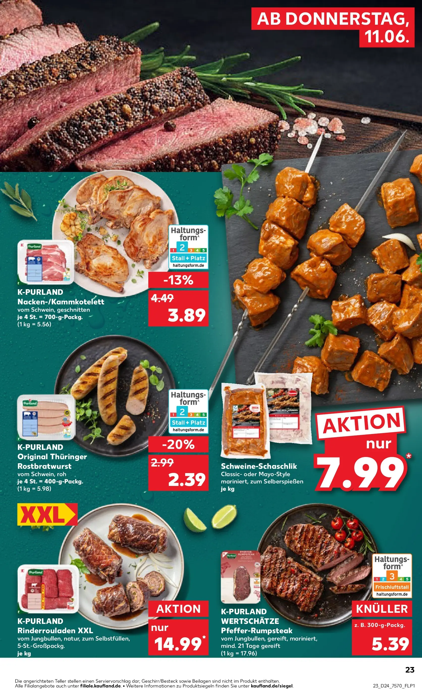 Prospekt Kaufland ab 08.06.2026 » Angebote Online zum Blättern | Seite: 32 | Produkte: Rinderrouladen, Steak