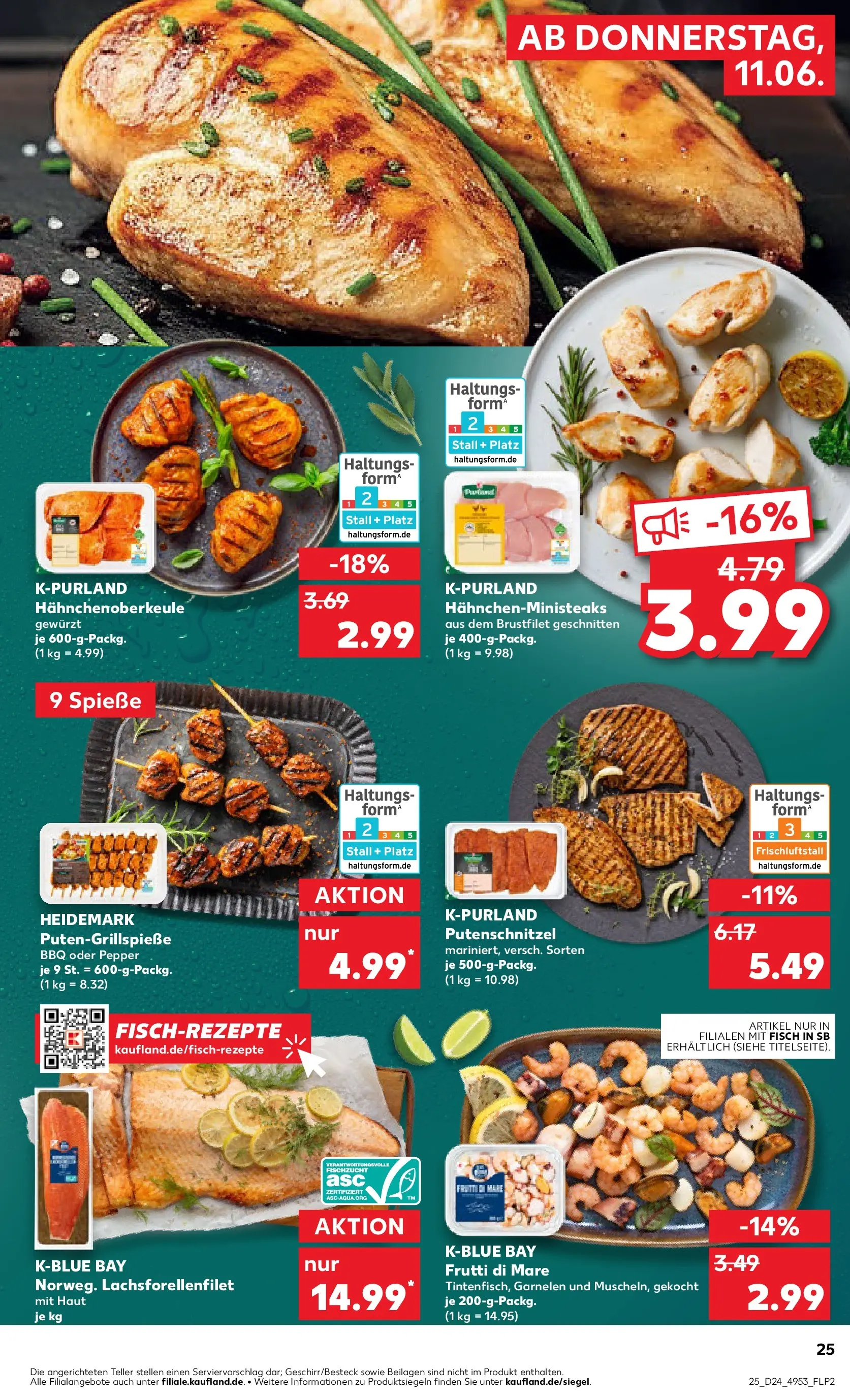 Prospekt Kaufland ab 08.06.2026 » Angebote Online zum Blättern | Seite: 34 | Produkte: Garnelen, Schnitzel, Fisch, Putenschnitzel