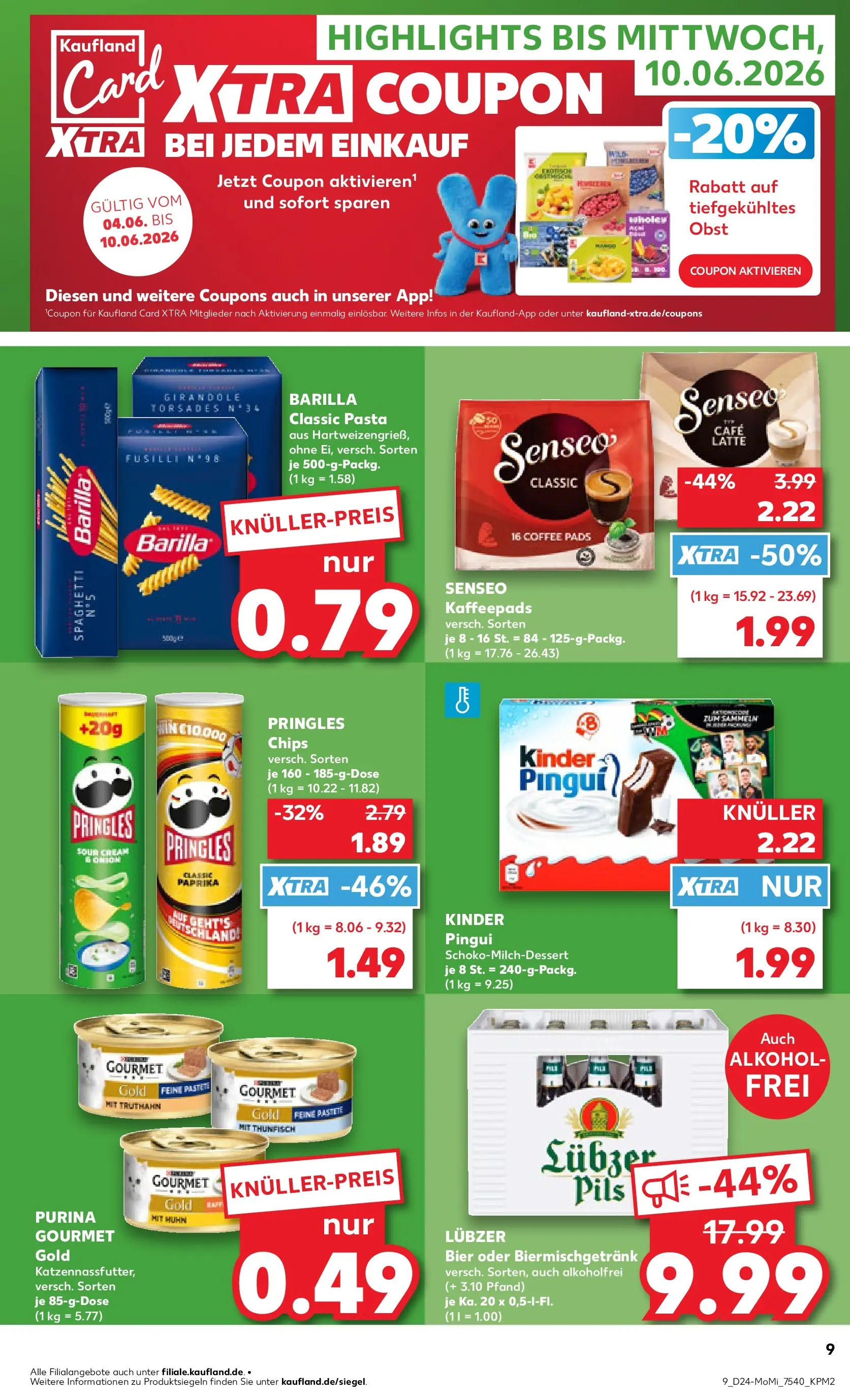 Prospekt Kaufland ab 08.06.2026 » Angebote Online zum Blättern | Seite: 9 | Produkte: Bier, Pils, Pringles, Lubzer