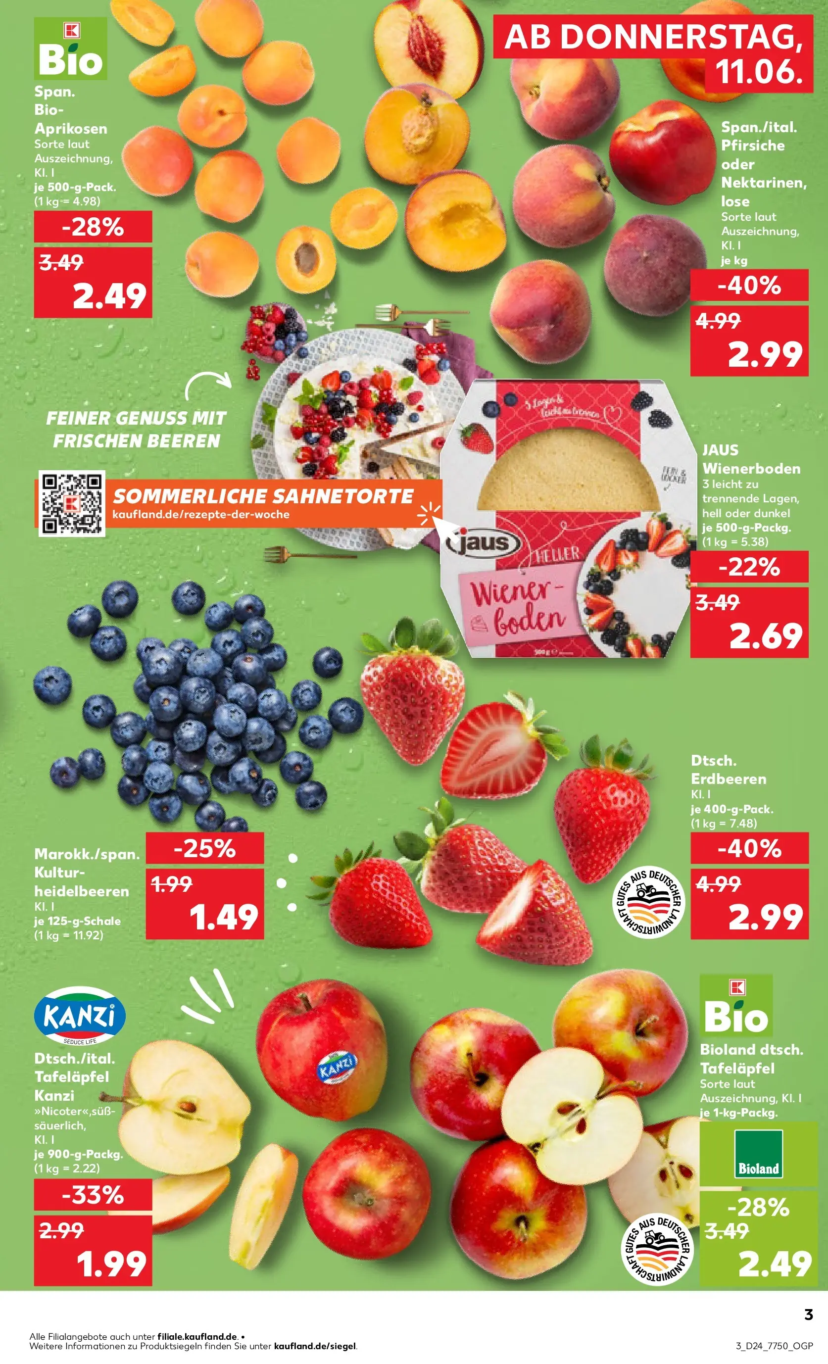 Prospekt Kaufland ab 08.06.2026 » Angebote Online zum Blättern | Seite: 12 | Produkte: Heidelbeeren, Erdbeeren