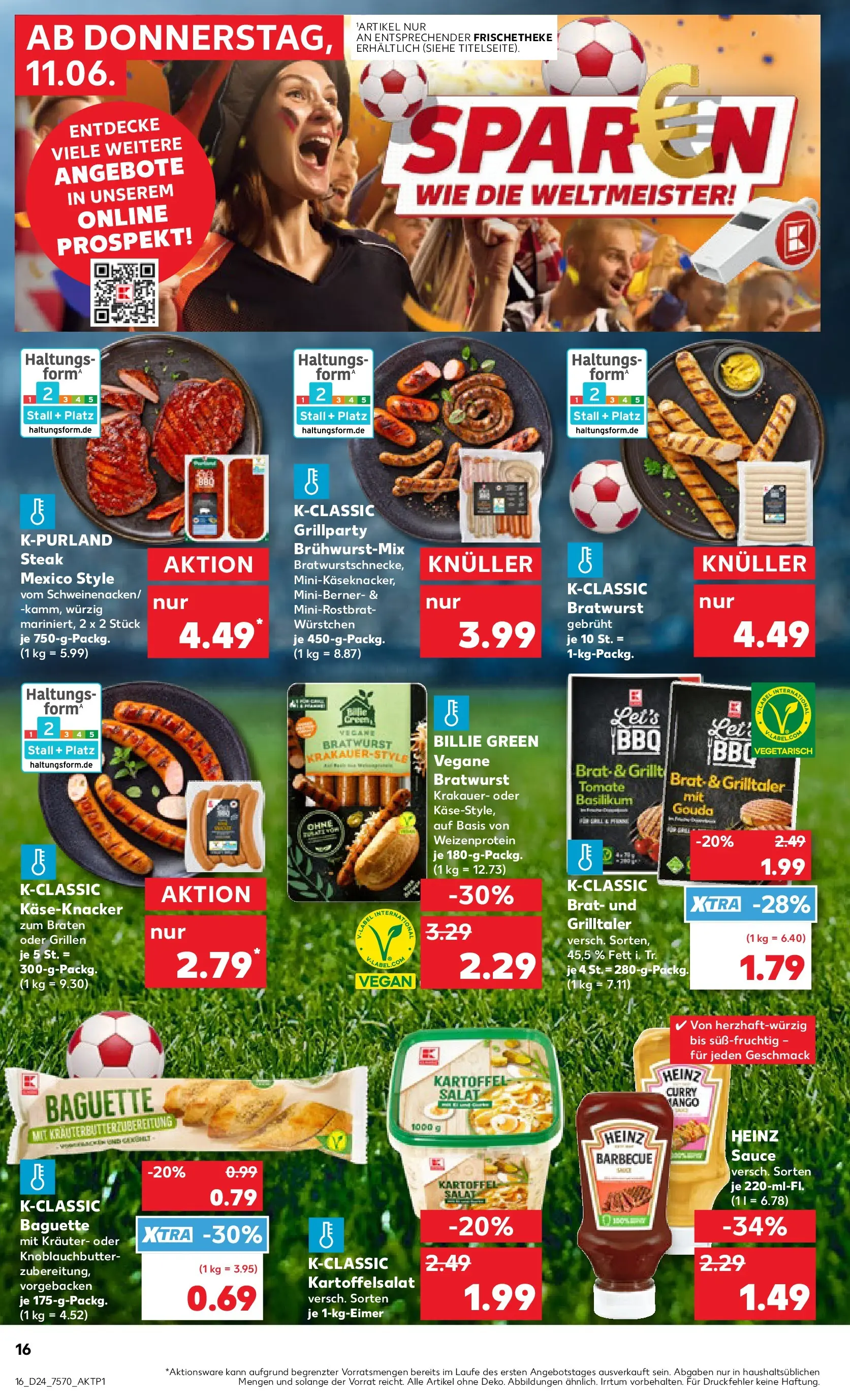 Prospekt Kaufland ab 08.06.2026 » Angebote Online zum Blättern | Seite: 25 | Produkte: Bratwurst, Baguette, Steak, Salat
