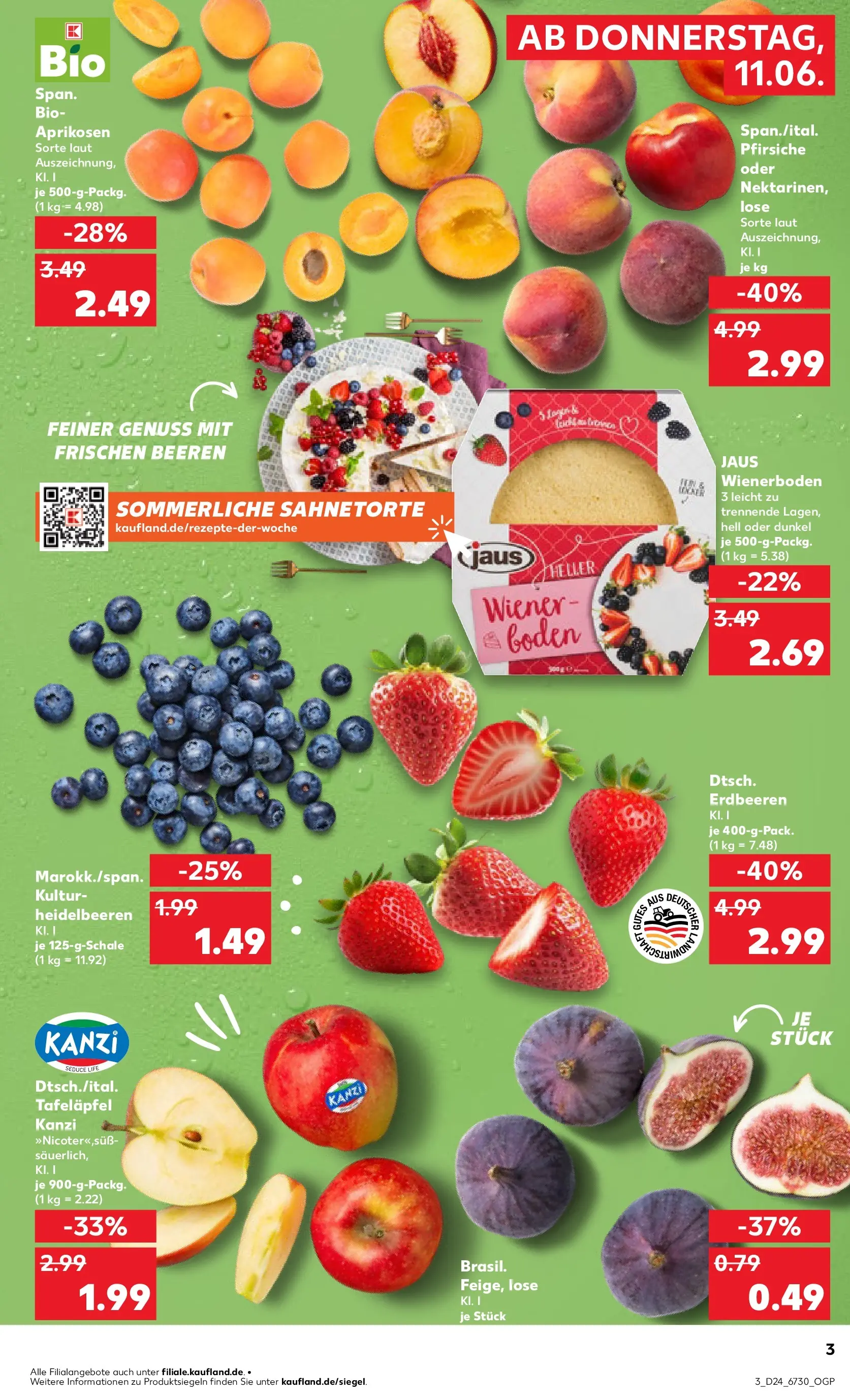 Prospekt Kaufland ab 08.06.2026 » Angebote Online zum Blättern | Seite: 12 | Produkte: Nektarinen, Heidelbeeren, Erdbeeren