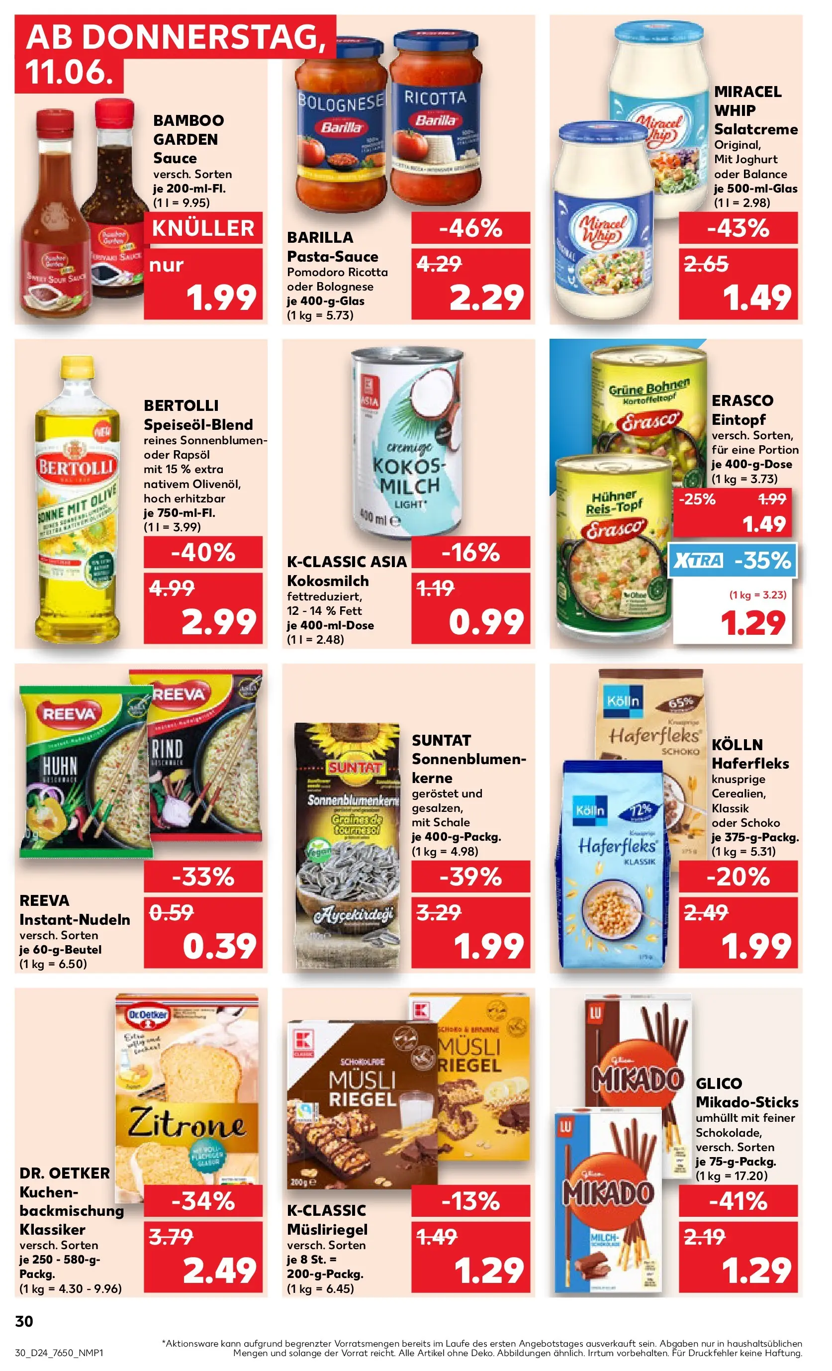 Prospekt Kaufland ab 08.06.2026 » Angebote Online zum Blättern | Seite: 39 | Produkte: Kolln, Barilla, Kuchen, Erasco