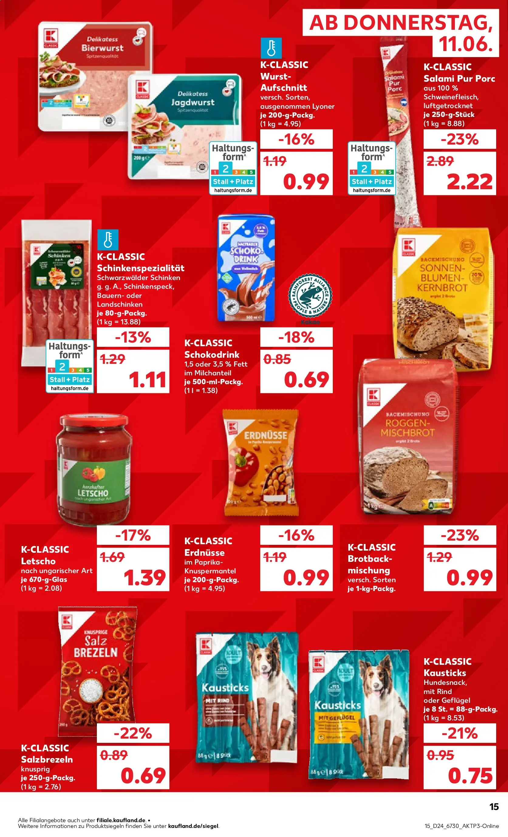 Prospekt Kaufland ab 08.06.2026 » Angebote Online zum Blättern | Seite: 24 | Produkte: Erdnüsse, Paprika, Salami, Schinken