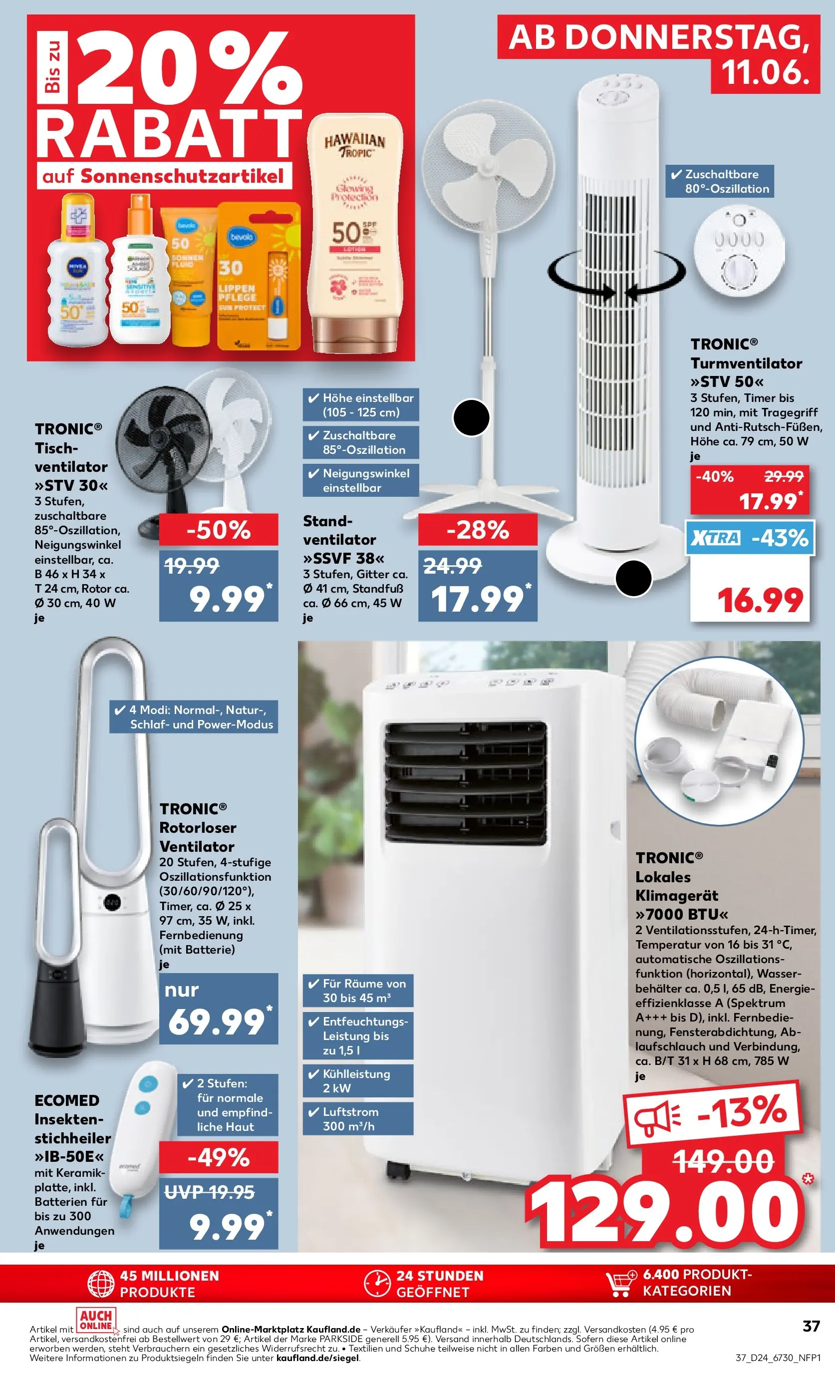 Prospekt Kaufland ab 08.06.2026 » Angebote Online zum Blättern | Seite: 46 | Produkte: Ventilator, Tisch, Batterie, Klimagerät