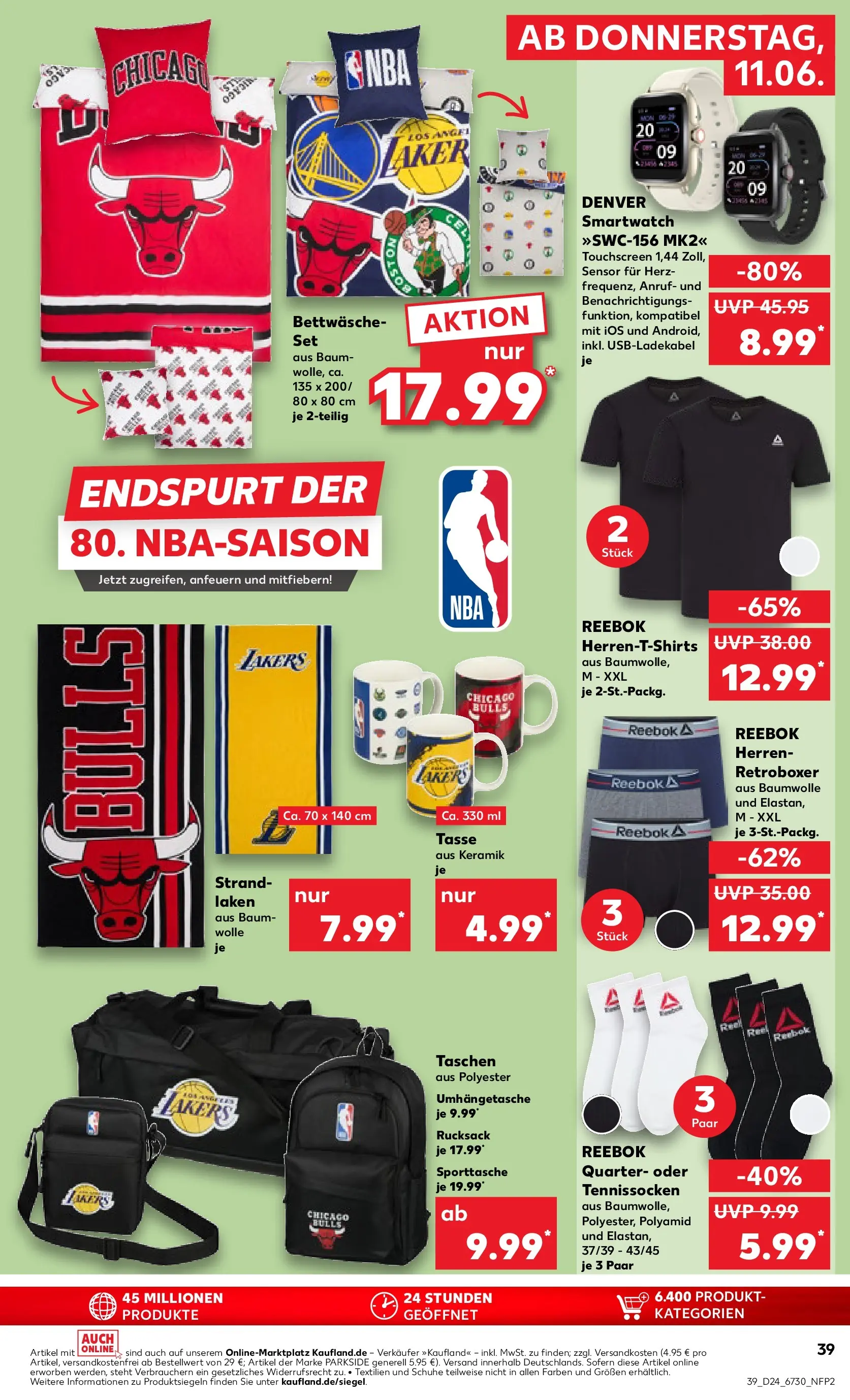 Prospekt Kaufland ab 08.06.2026 » Angebote Online zum Blättern | Seite: 48 | Produkte: Smartwatch, Bettwäsche, Rucksack