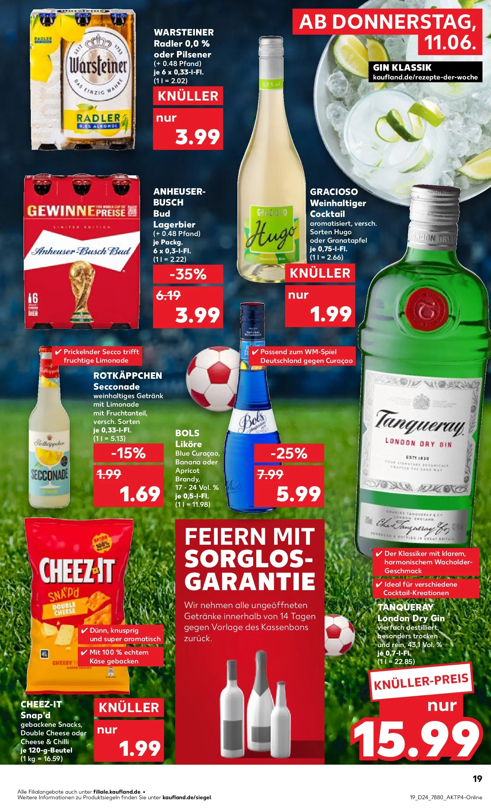 Prospekt Kaufland ab 08.06.2026 » Angebote Online zum Blättern | Seite: 28 | Produkte: Käse, Radler, Gin, Hugo