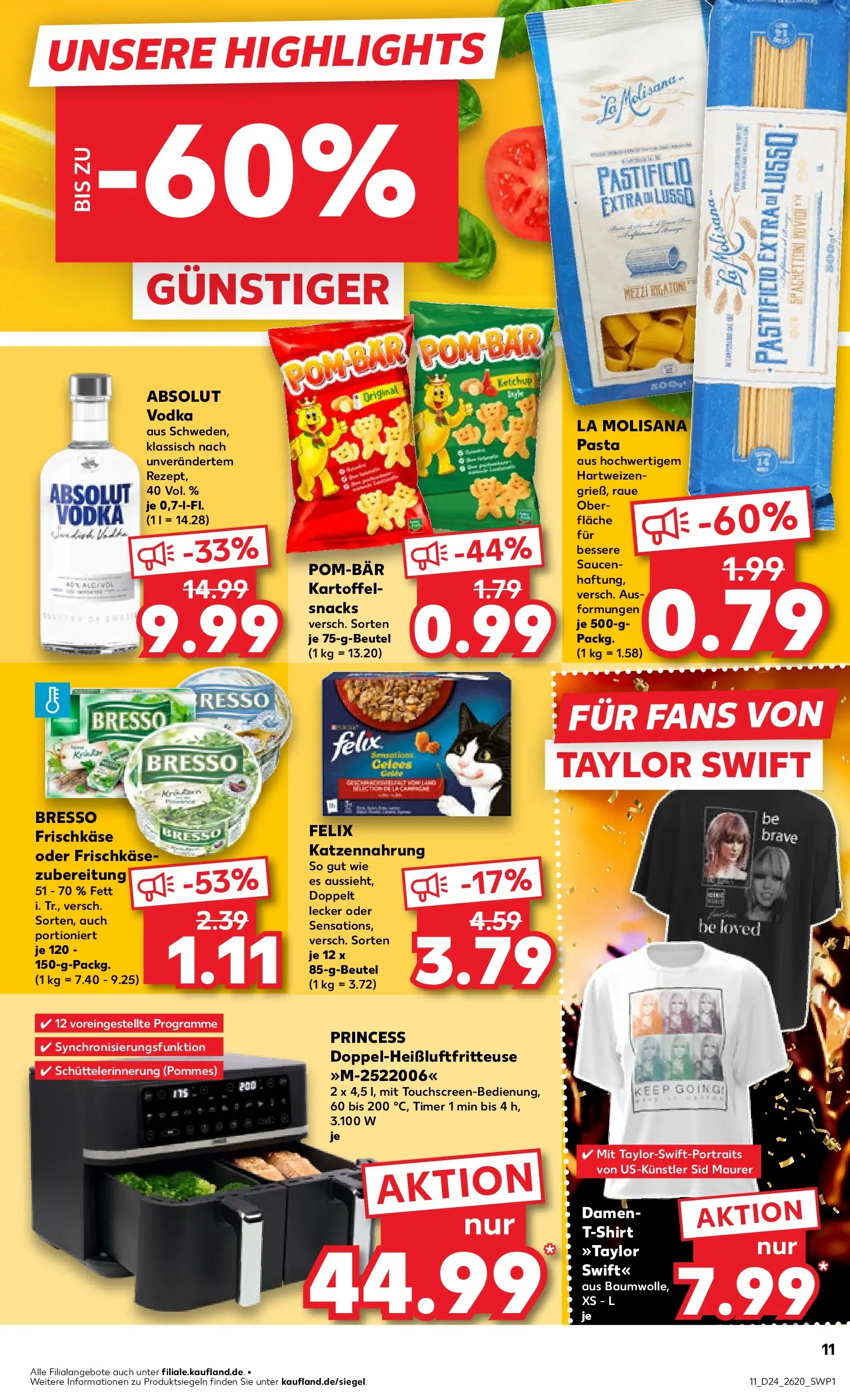 Prospekt Kaufland ab 08.06.2026 » Angebote Online zum Blättern | Seite: 20 | Produkte: Pommes, POM-BÄR, Pasta, Frischkase
