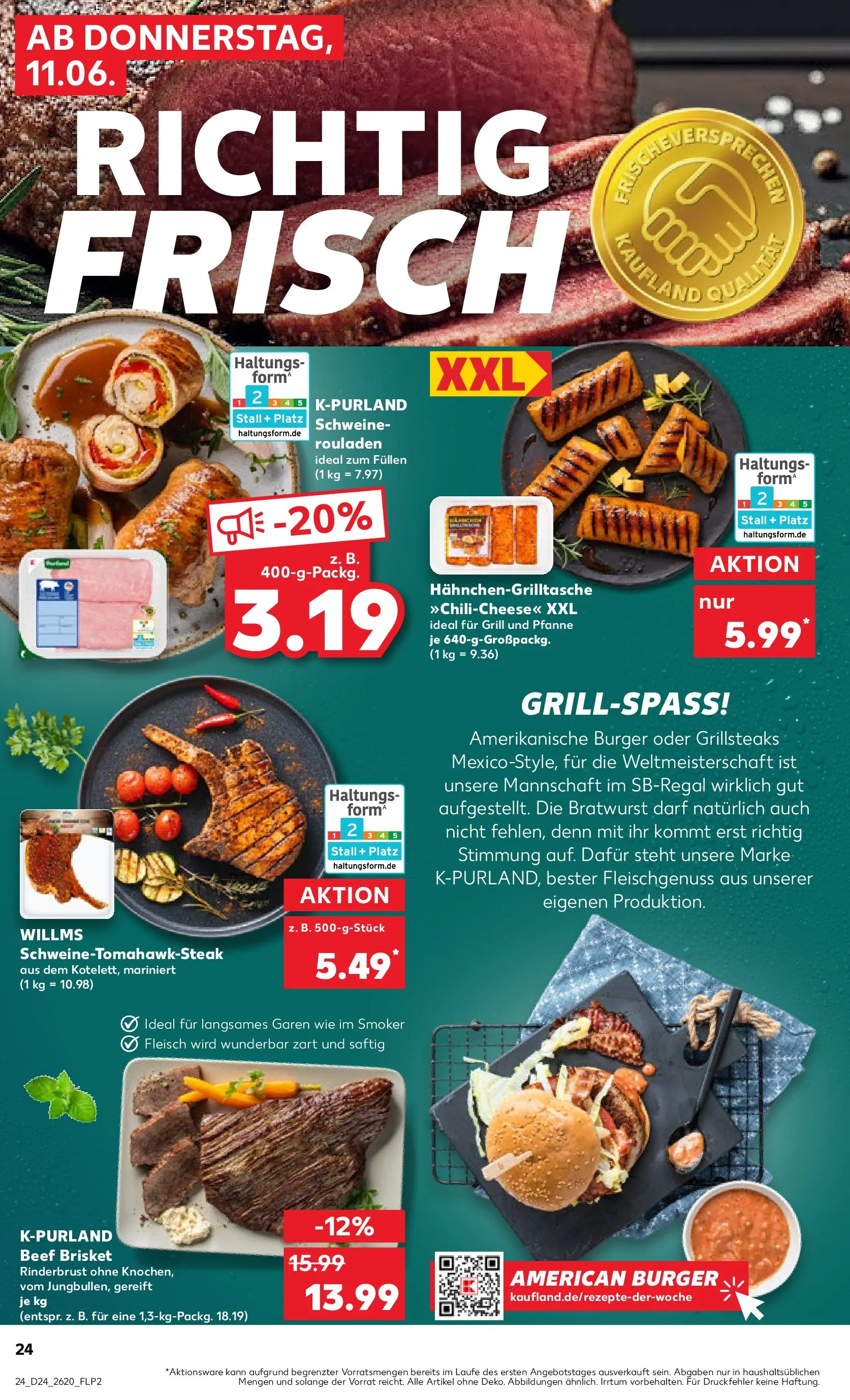 Prospekt Kaufland ab 08.06.2026 » Angebote Online zum Blättern | Seite: 33 | Produkte: Grill, Bratwurst, Burger, Fleisch