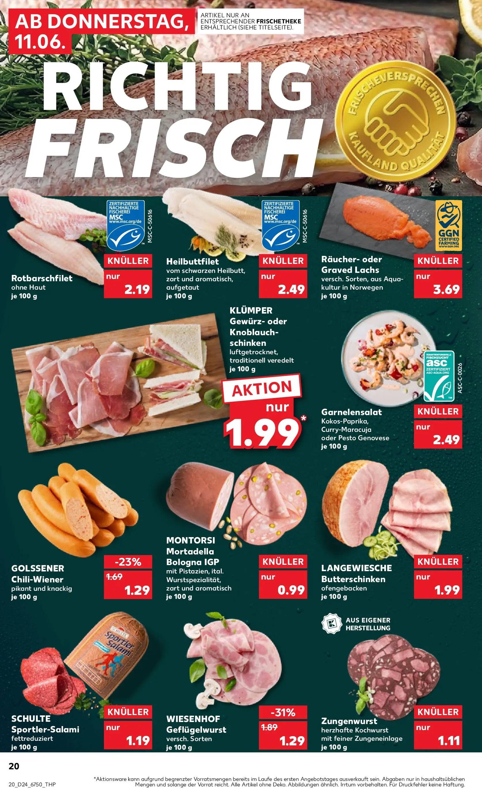 Prospekt Kaufland ab 08.06.2026 » Angebote Online zum Blättern | Seite: 29 | Produkte: Lachs, Knoblauch, Salami, Schinken
