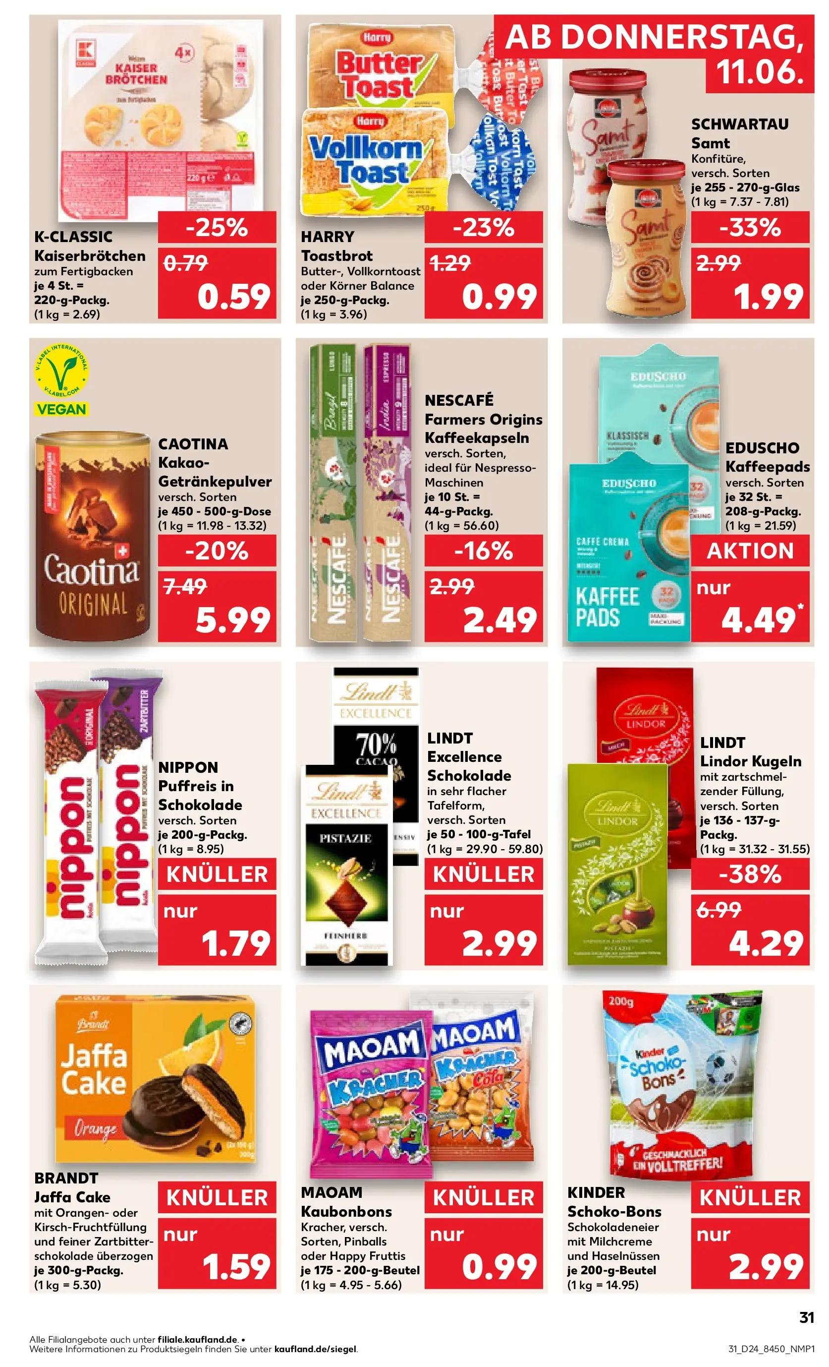 Prospekt Kaufland ab 08.06.2026 » Angebote Online zum Blättern | Seite: 36 | Produkte: Cutter, Kaffeepads, Nescafe, Orangen