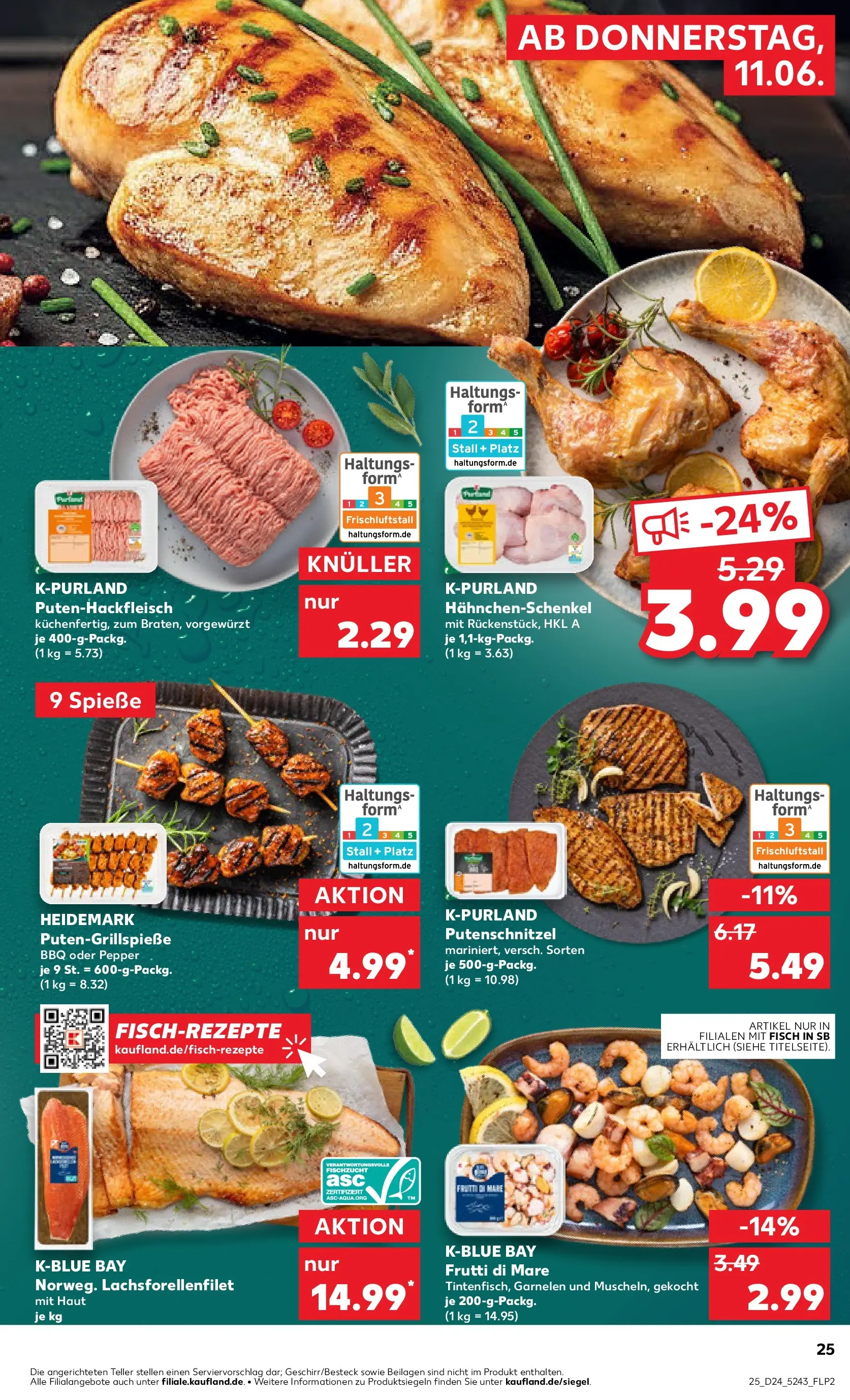 Prospekt Kaufland ab 08.06.2026 » Angebote Online zum Blättern | Seite: 30 | Produkte: Hahnchenschenkel, Garnelen, Schnitzel, Putenschnitzel