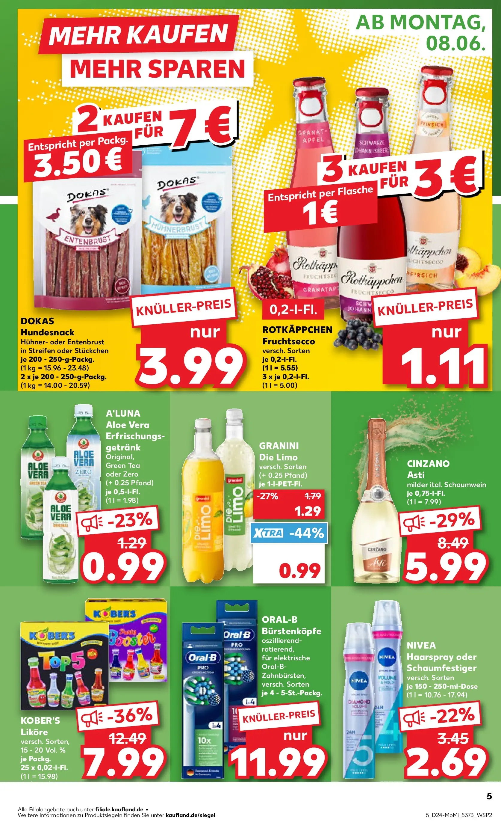 Prospekt Kaufland ab 08.06.2026 » Angebote Online zum Blättern | Seite: 5 | Produkte: Äpfel, Haarspray, Fruchtsecco, Pfirsich