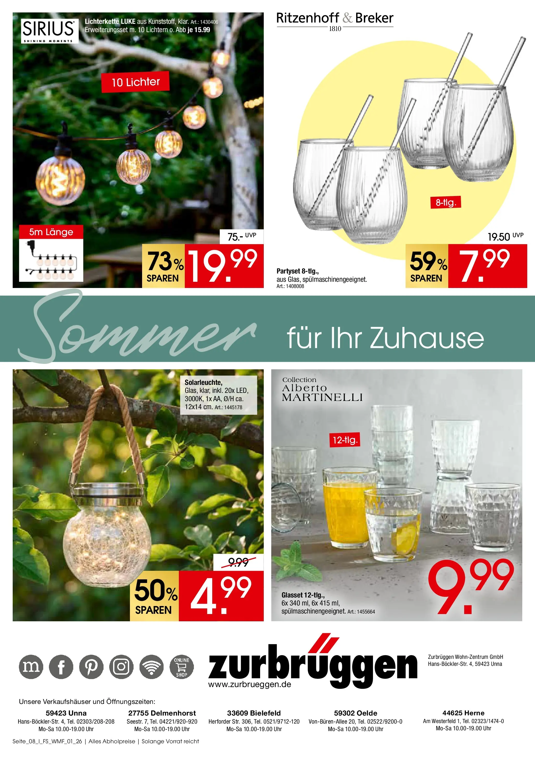 Zurbrüggen Sommer für Ihr Zuhause (ab 02.06.2026) zum Blättern | Seite: 16 | Produkte: Uhr