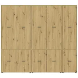 Kleiderschrank KIVO Eiche Artisan Dekor, B: 225 cm
