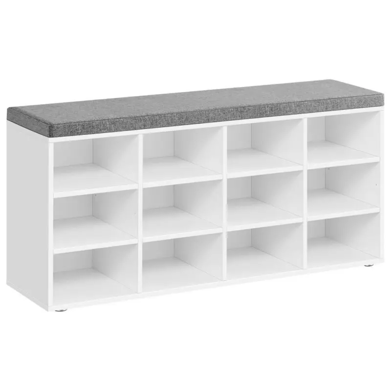 SCHUHBANK Grau, Wei&szlig; B: 104 cm