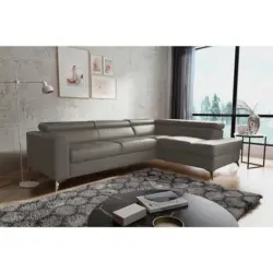 Ecksofa Mondo Schlammfarben S: 286x208 cm