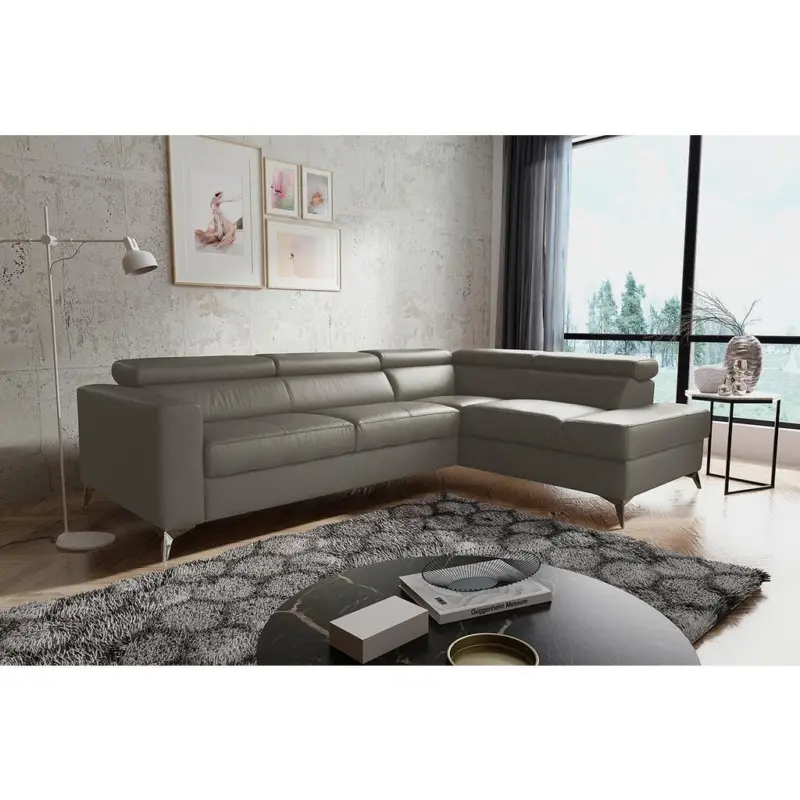 Ecksofa Mondo Schlammfarben S: 286x208 cm