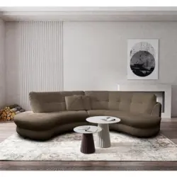 ECKSOFA Bretania, Braun 113x300 cm