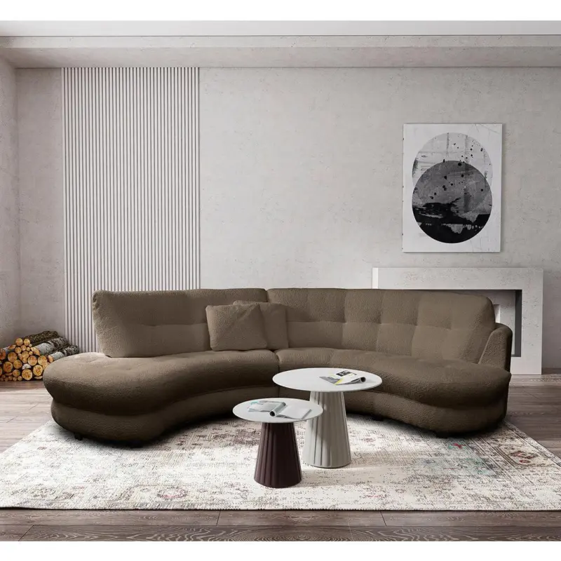 ECKSOFA Bretania, Braun 113x300 cm