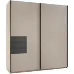 M&ouml;belix Schwebet&uuml;renschrank 180cm Osnabr&uuml;ck Saharagrau/Grafit