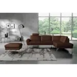 M&ouml;belix Ecksofa Springer D. Braun Schwarz, S: 273 cm
