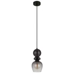 H&Auml;NGELEUCHTE Clarity Klar Schwarz D: 15 cm