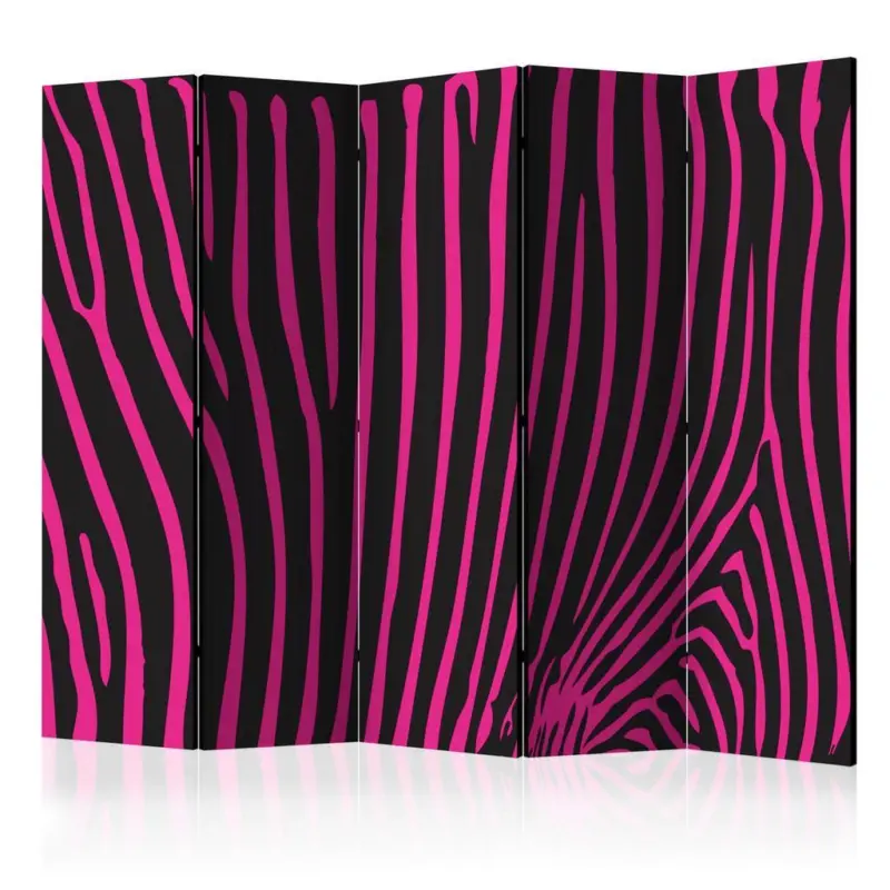 PARAVENT Schwarz Pink B: 225 cm