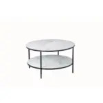 M&ouml;belix Couchtisch Schwarz/Wei&szlig; D: 80 cm