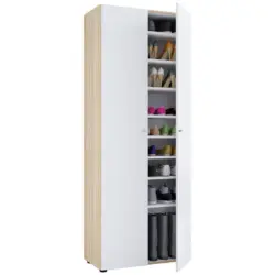 Schuhschrank Vandol Wei&szlig;/Eiche Dekor B: 71 cm