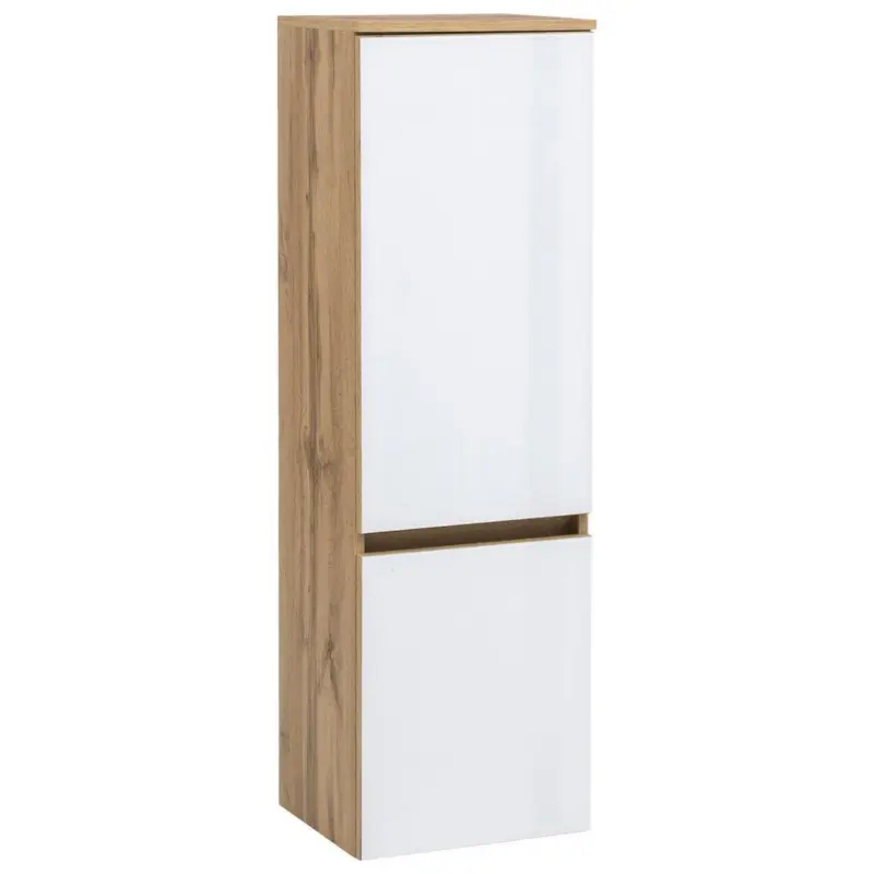 Midischrank mit T&uuml;rd&auml;mpfung Helsinki 40cm Wei&szlig;/Eiche Dekor