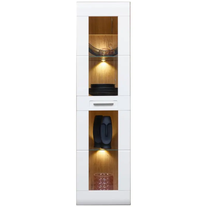 H&auml;ngevitrine Auris B: 40,3 cm Eiche Dekor/Wei&szlig;