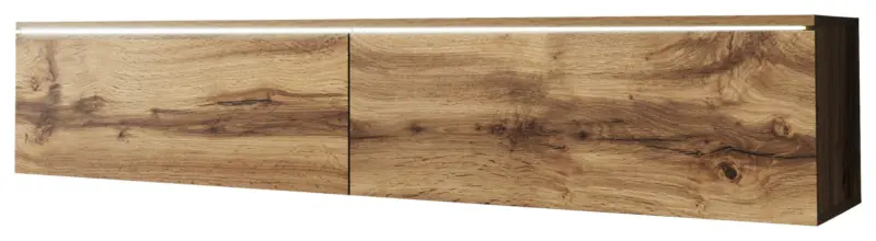 TV-Lowboard mit LED ca. 140x30 cm Eiche Wotan