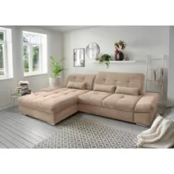 ECKSOFA Dalida Hellbraun S: 196x300 cm