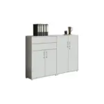 M&ouml;belix Aktenschrank Office Edition Grau/Wei&szlig;, B: 168,8 cm