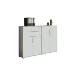 Aktenschrank Office Edition Grau/Wei&szlig;, B: 168,8 cm