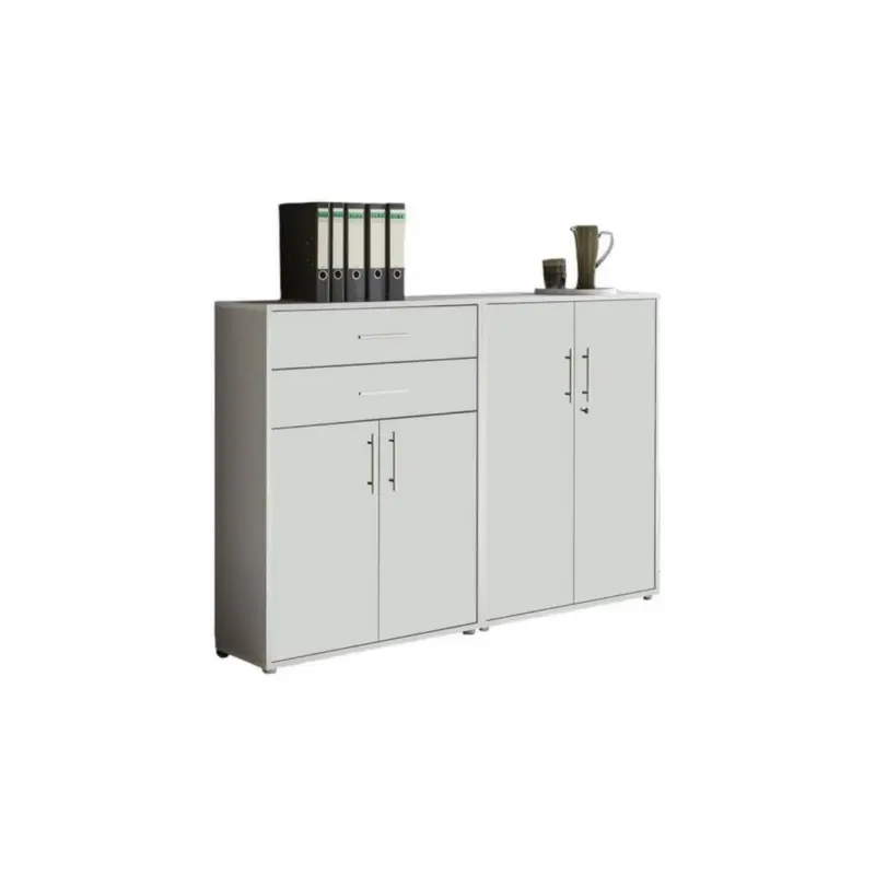 Aktenschrank Office Edition Grau/Wei&szlig;, B: 168,8 cm