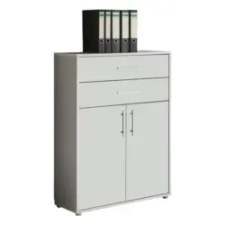 Aktenschrank Office Edition grau/Wei&szlig; B: 84,5 cm