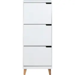 Schuhschrank mitra Wei&szlig; Dekor 3 Klappen B: 47 cm
