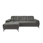 M&ouml;belix Ecksofa mit USB Anschluss Sano, Grau, S: 258x180 cm