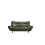 M&ouml;belix 2-Sitzer-Sofa Chenille Dunkelgr&uuml;n, R&uuml;cken echt